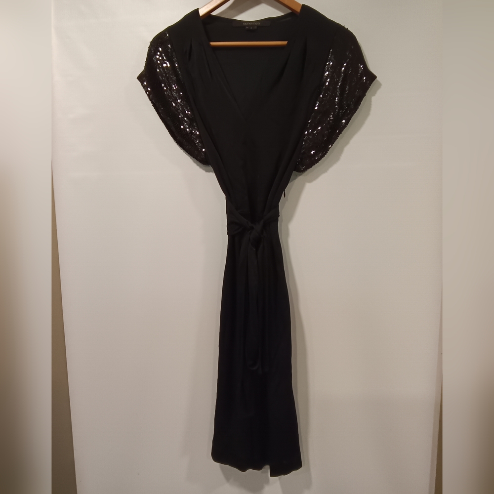 Stylish Black Dress with Sequin Accents
